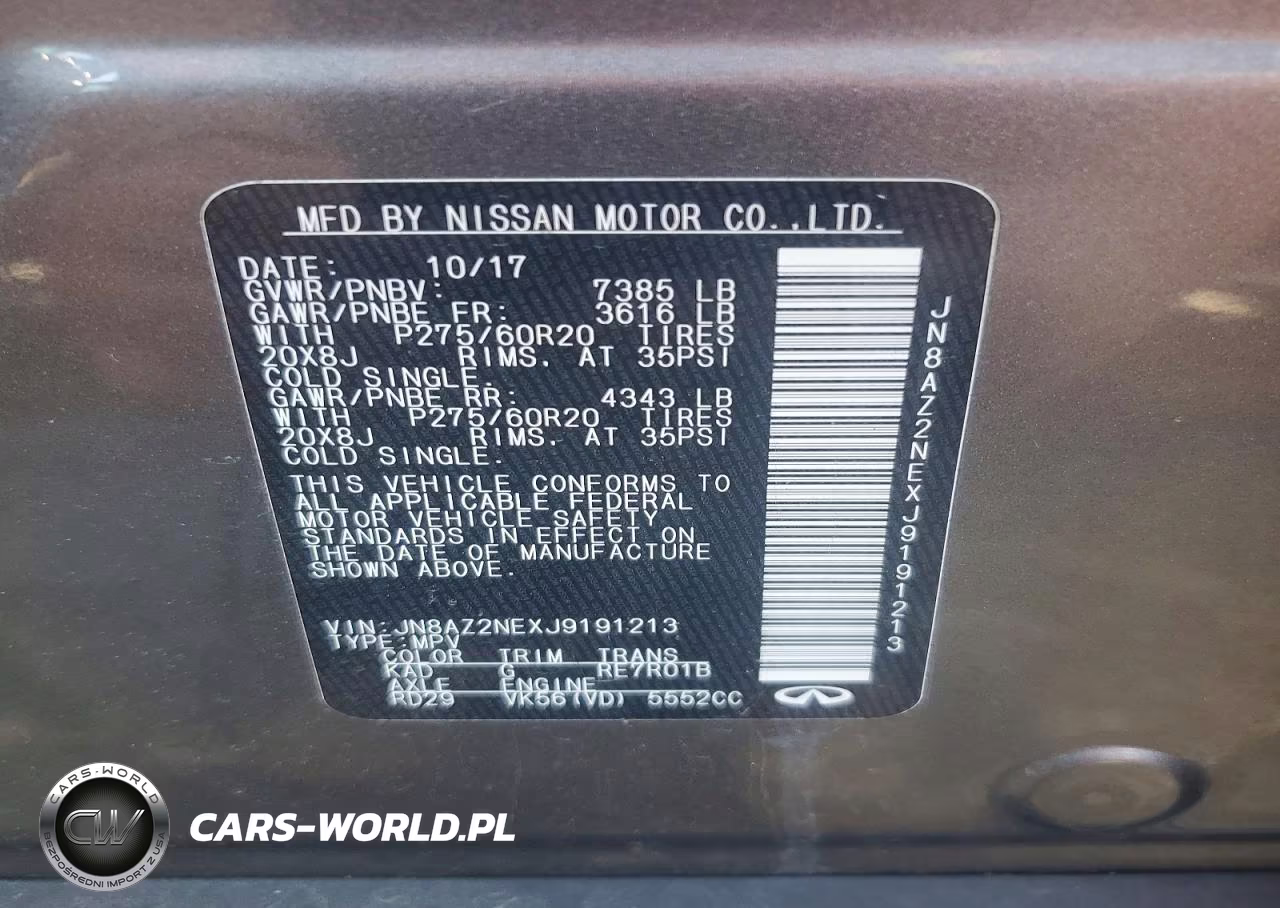 2018 Infiniti Qx80 Base VIN:JN8AZ2NEXJ9191213 - 13