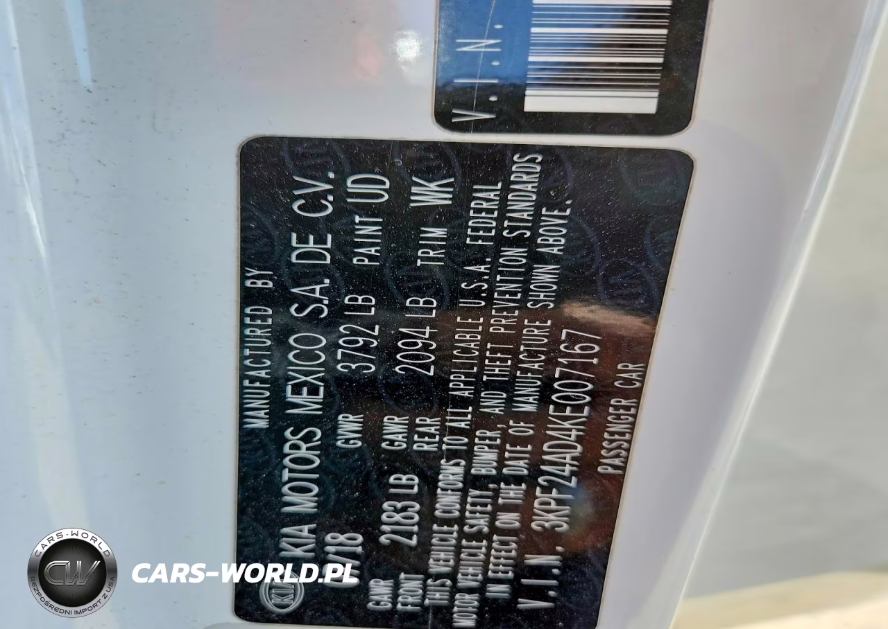 2019 Kia Forte Lxs VIN:3KPF24AD4KE007167 - 12