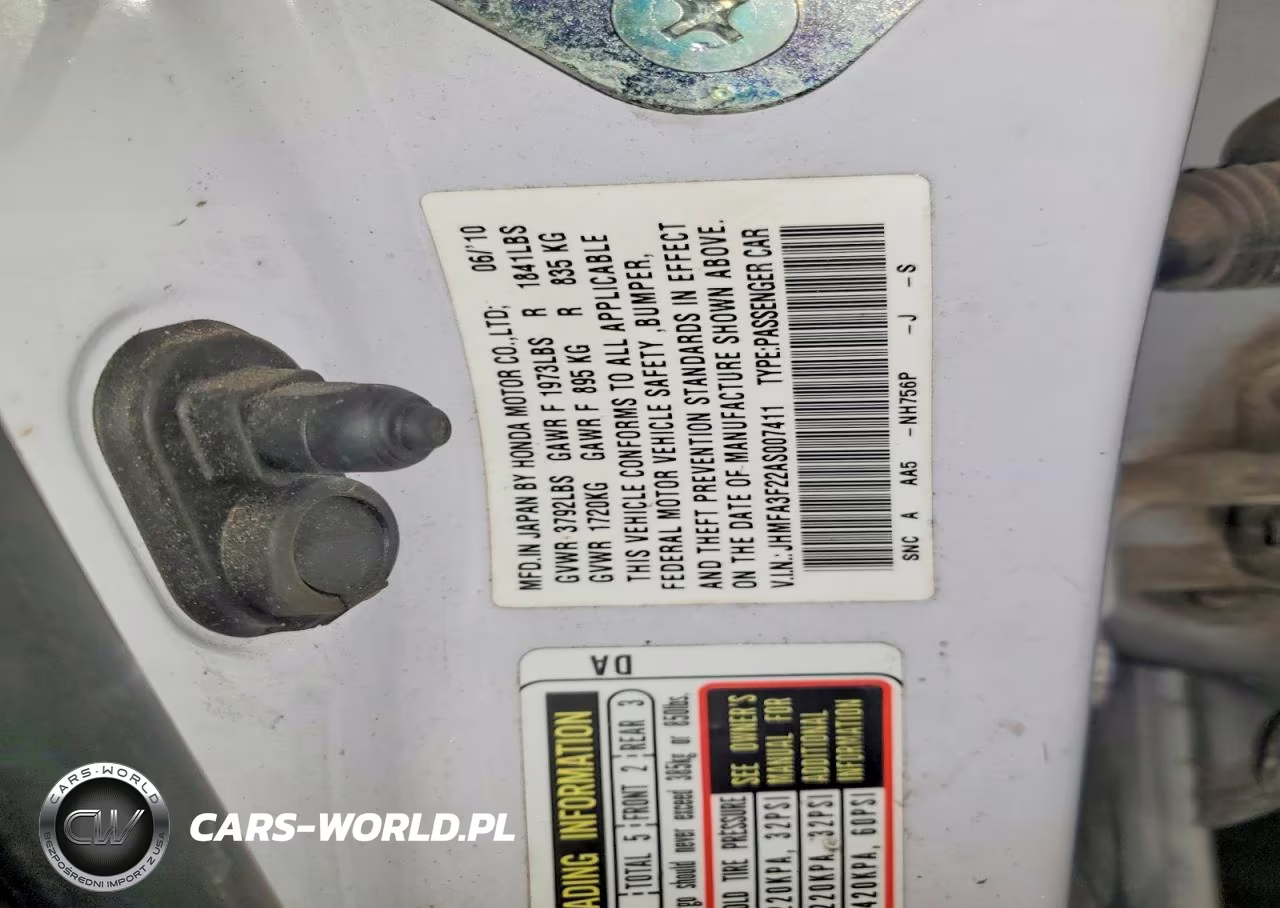 2010 Honda Civic Hybrid VIN:JHMFA3F22AS007411 - 12