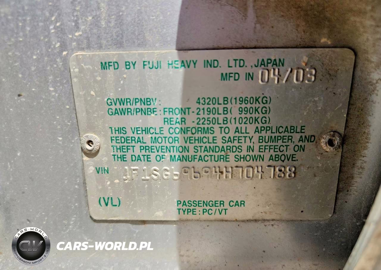 2004 Subaru Forester 2.5Xt VIN:JF1SG69694H704788 - 12