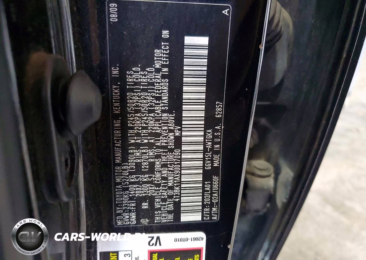 2009 Toyota Venza Awd V6 VIN:4T3BK11AX9U017090 - 12