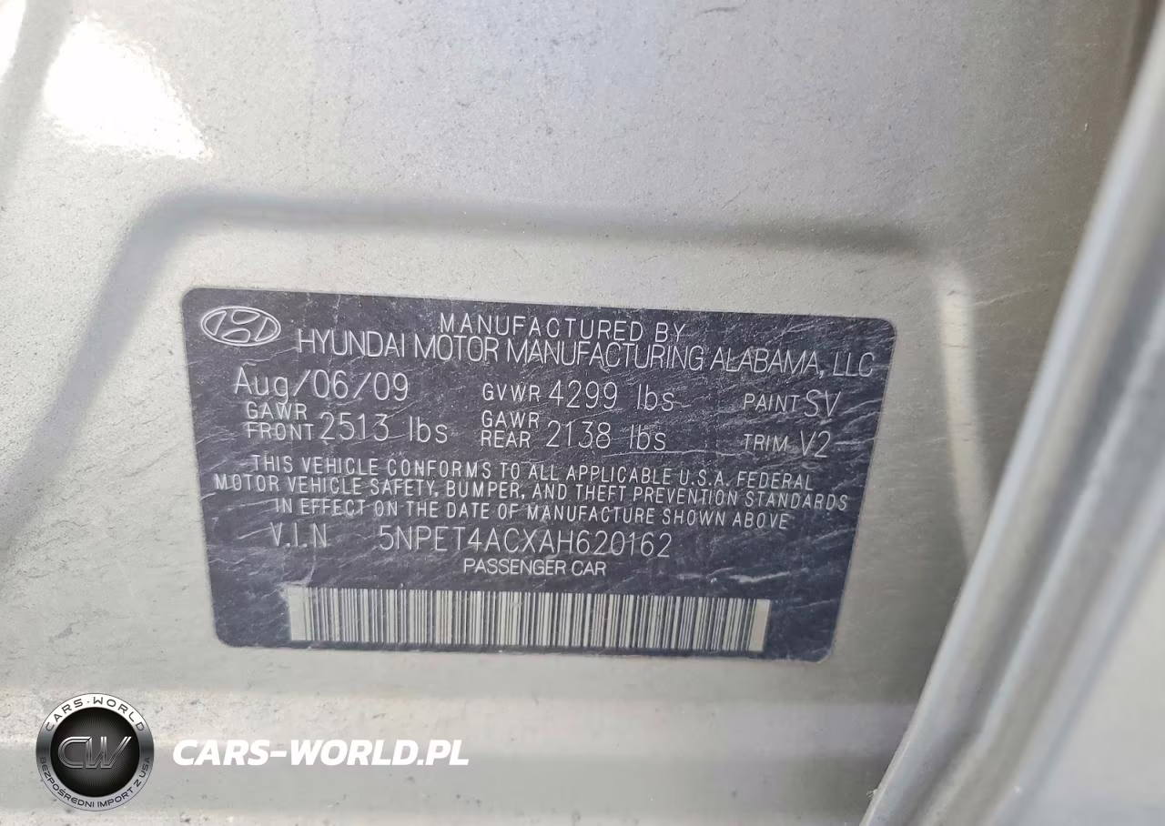 2010 Hyundai Sonata Gls VIN:5NPET4ACXAH620162 - 12