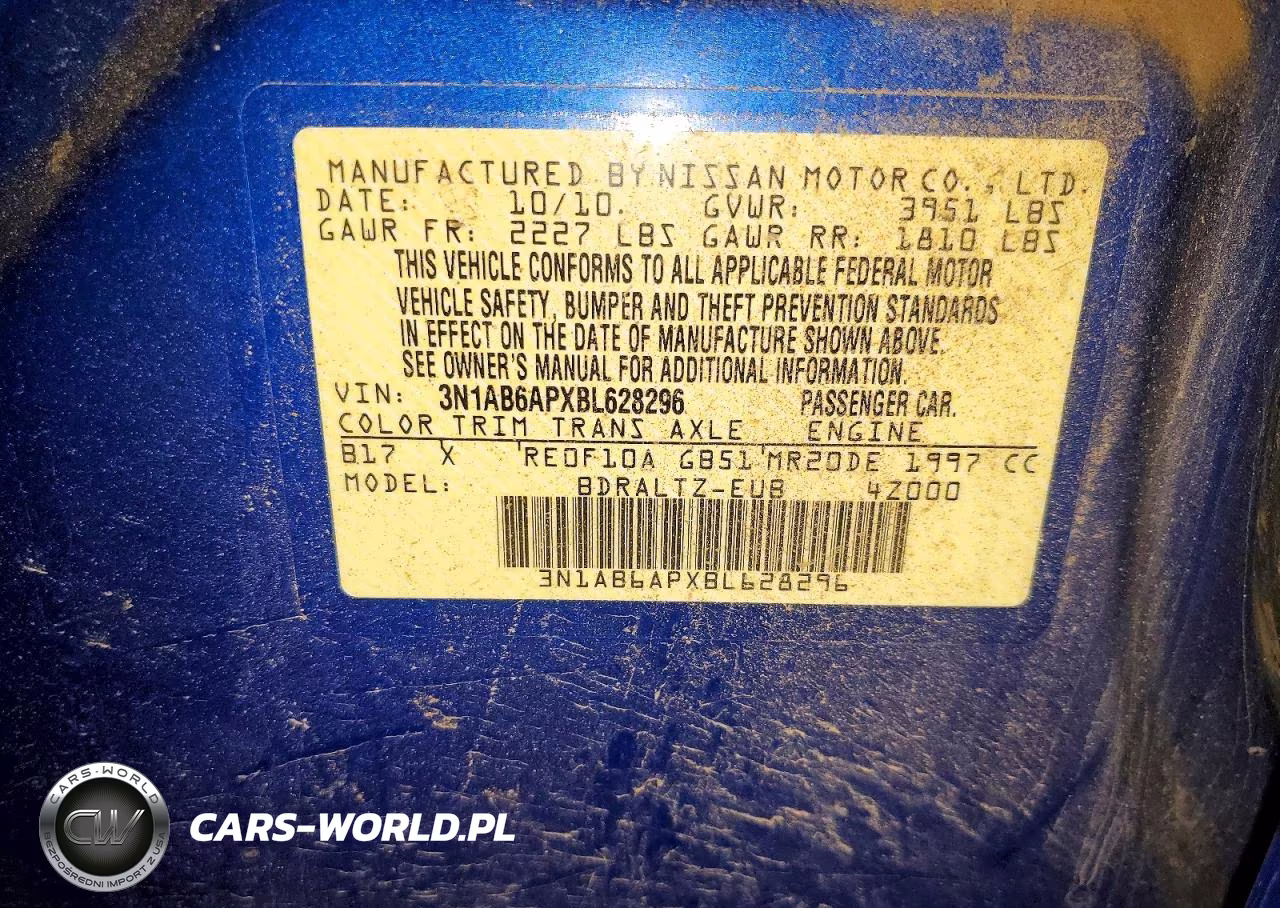 2011 Nissan Sentra 2.0 VIN:3N1AB6APXBL628296 - 12