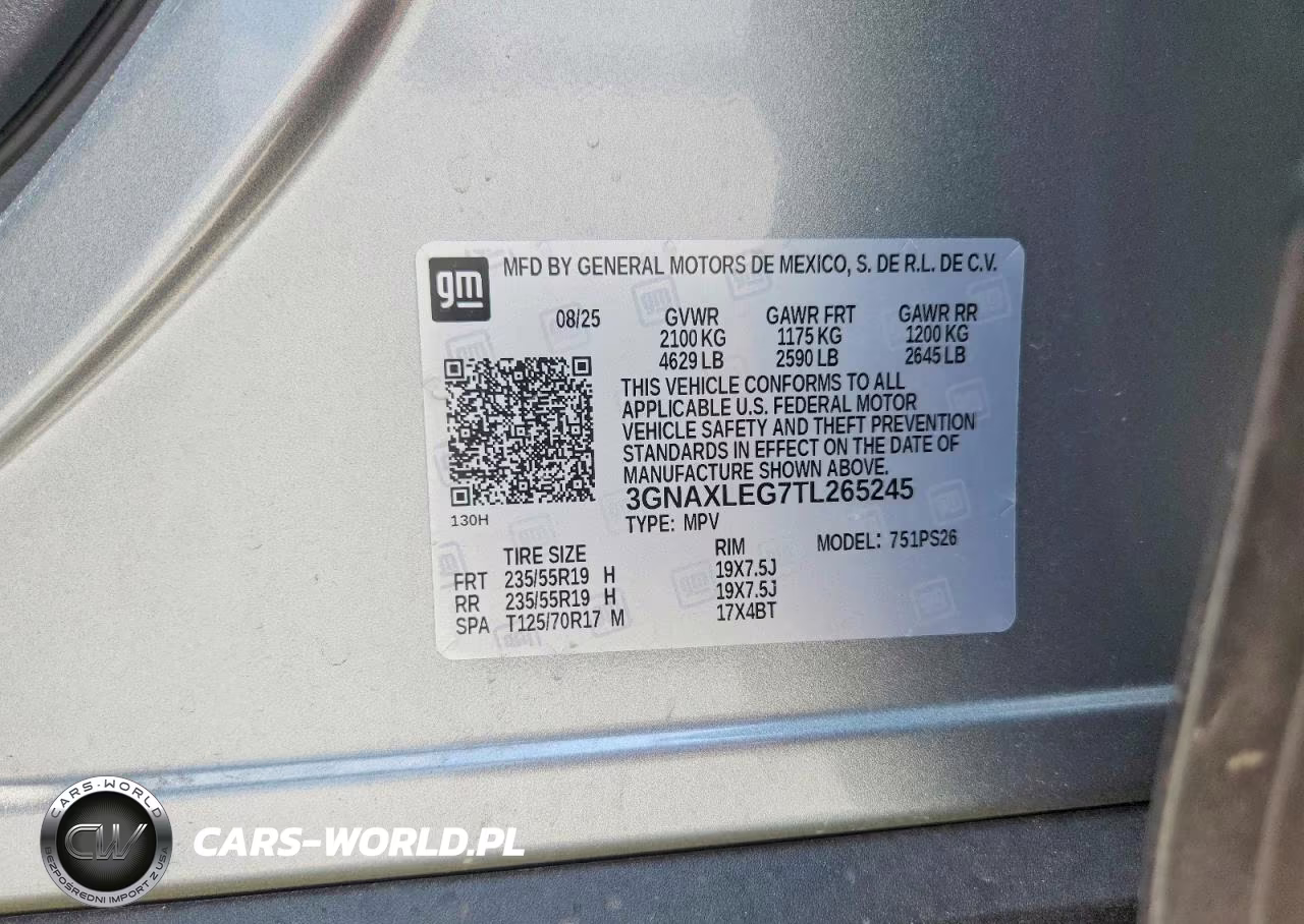 2026 Chevrolet Equinox Rs VIN:3GNAXLEG7TL265245 - 14