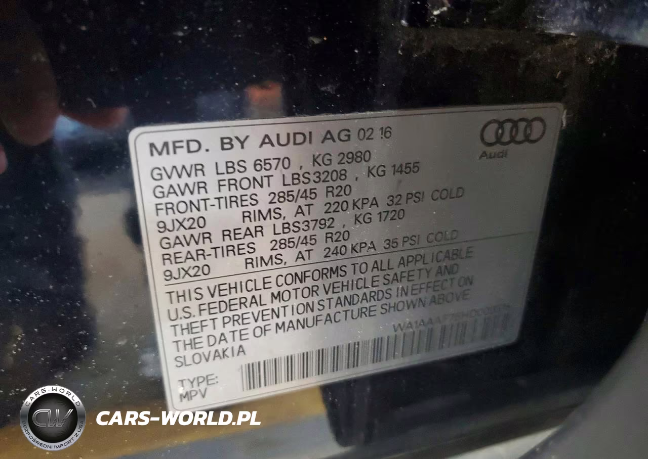2017 Audi Q7 Premium VIN:WA1AAAF75HD009318 - 13