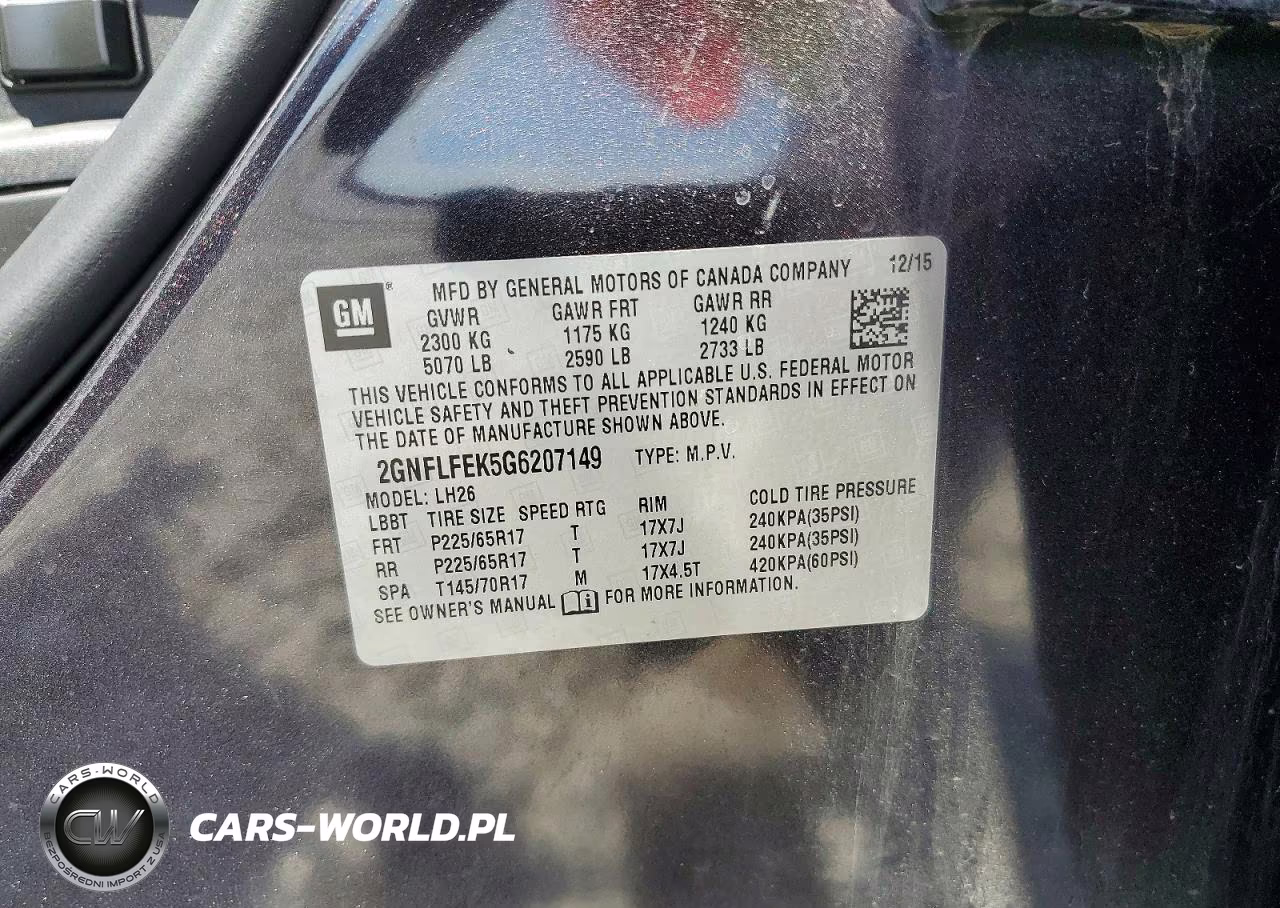 2016 Chevrolet Equinox Lt VIN:2GNFLFEK5G6207149 - 14