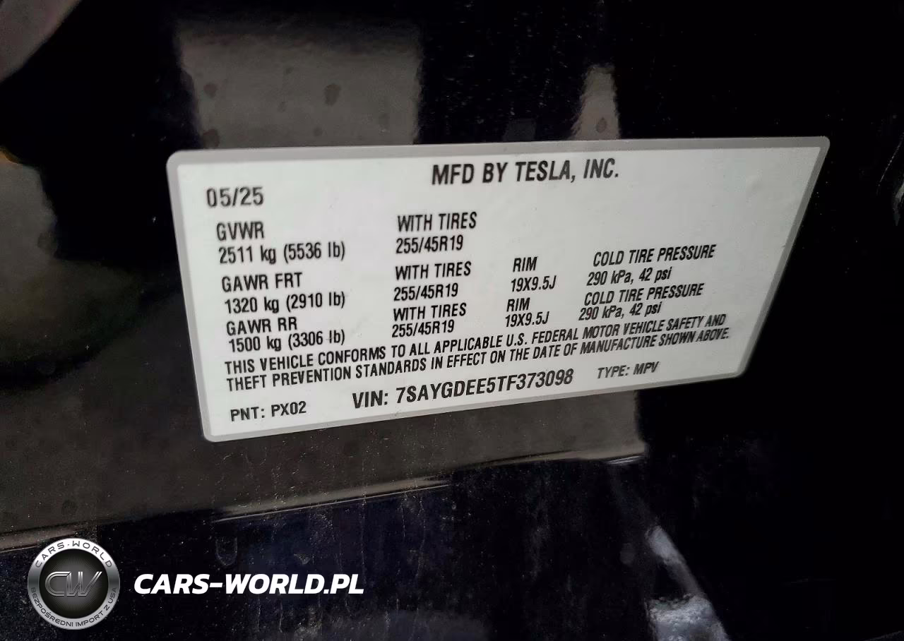 2026 Tesla Model Y VIN:7SAYGDEE5TF373098 - 13