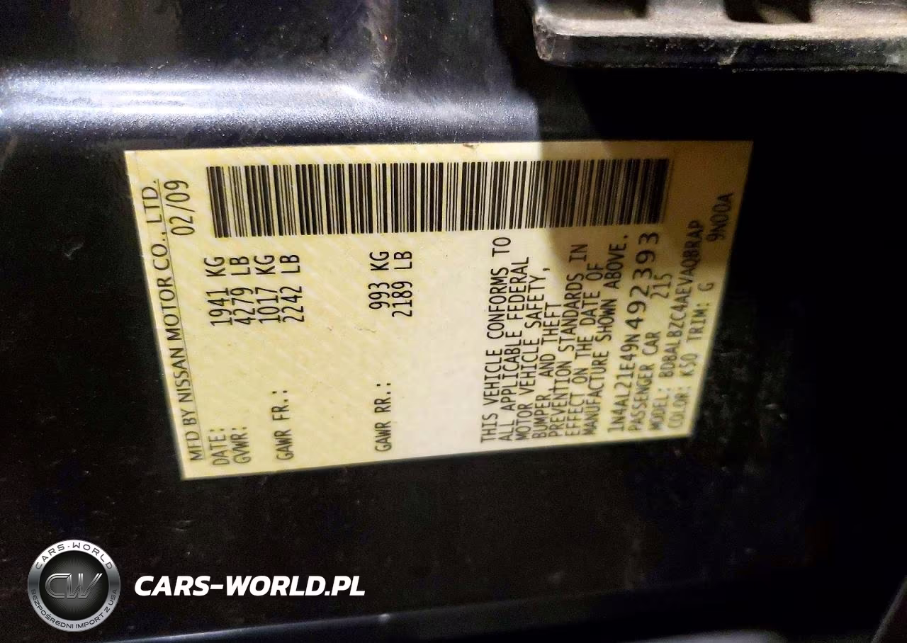 2009 Nissan Altima 2.5-2.5S VIN:1N4AL21E49N492393 - 13
