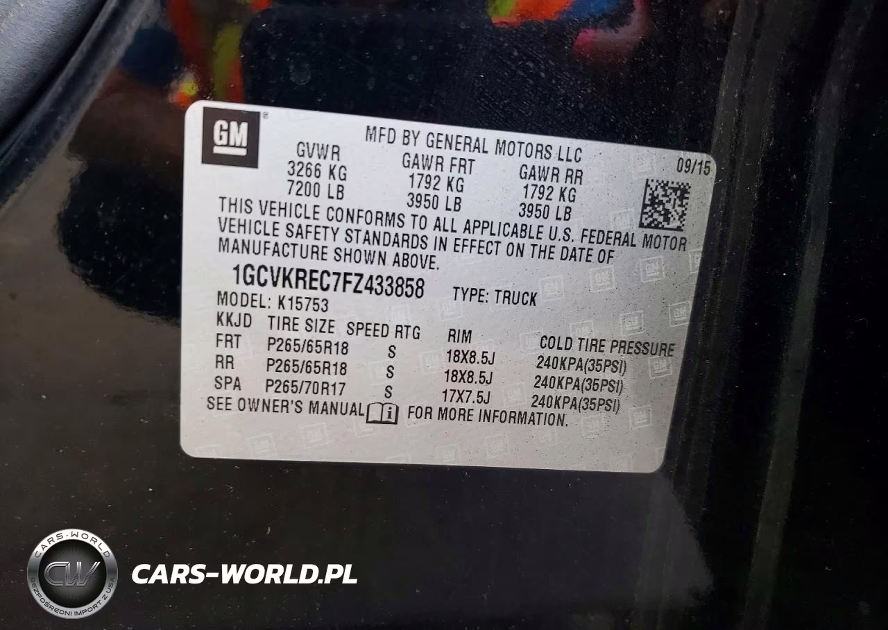 2015 Chevrolet Silverado K1500 Lt VIN:1GCVKREC7FZ433858 - 12