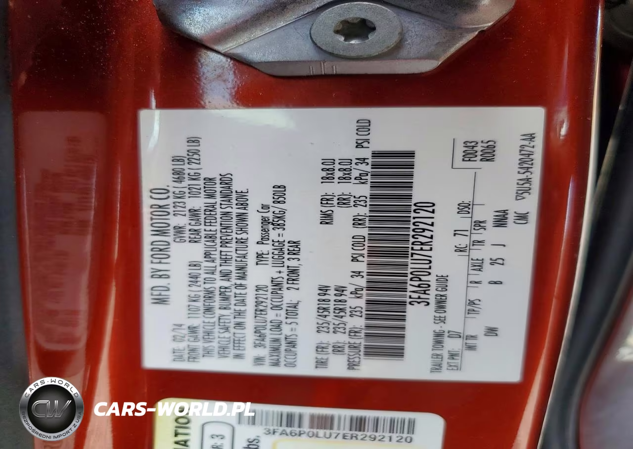 2014 Ford Fusion Se Hybrid VIN:3FA6P0LU7ER292120 - 13