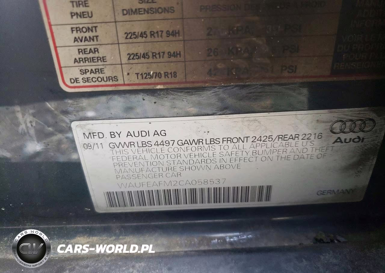 2012 Audi A3 Premium VIN:WAUFEAFM2CA058537 - 12