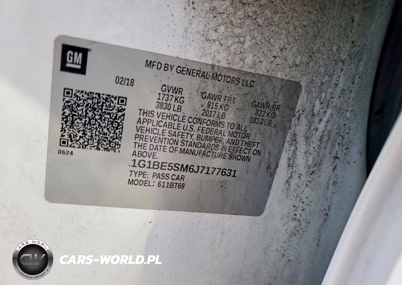 2018 Chevrolet Cruze Lt VIN:1G1BE5SM6J7177631 - 12