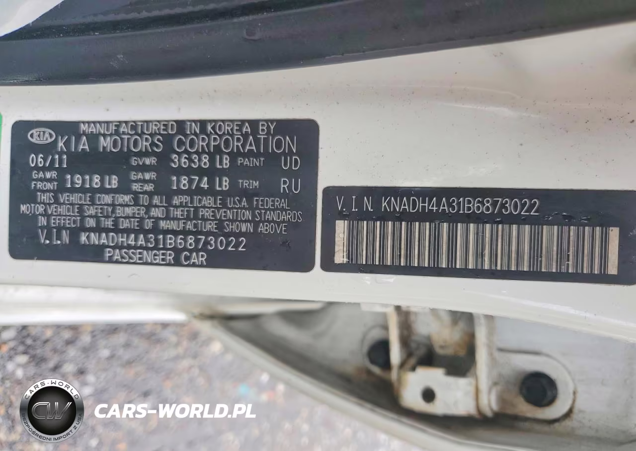 2011 Kia Rio Lx VIN:KNADH4A31B6873022 - 13