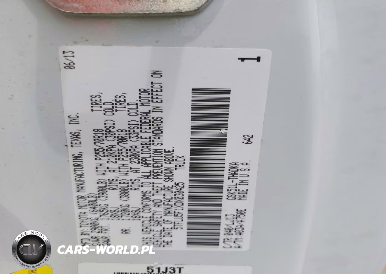 2013 Toyota Tundra Grade VIN:5TFLU5F1XDX030425 - 12