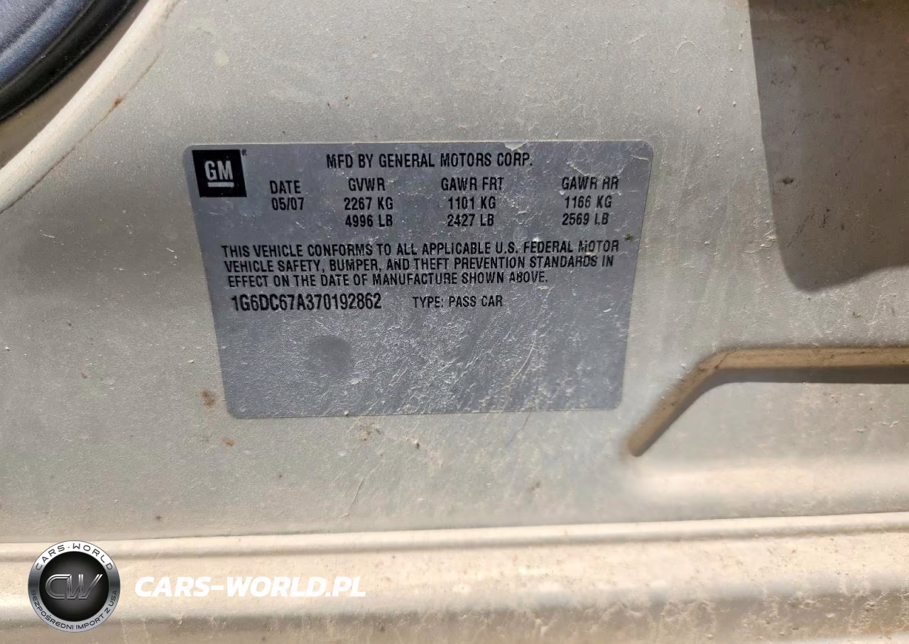 2007 Cadillac Sts VIN:1G6DC67A370192862 - 12