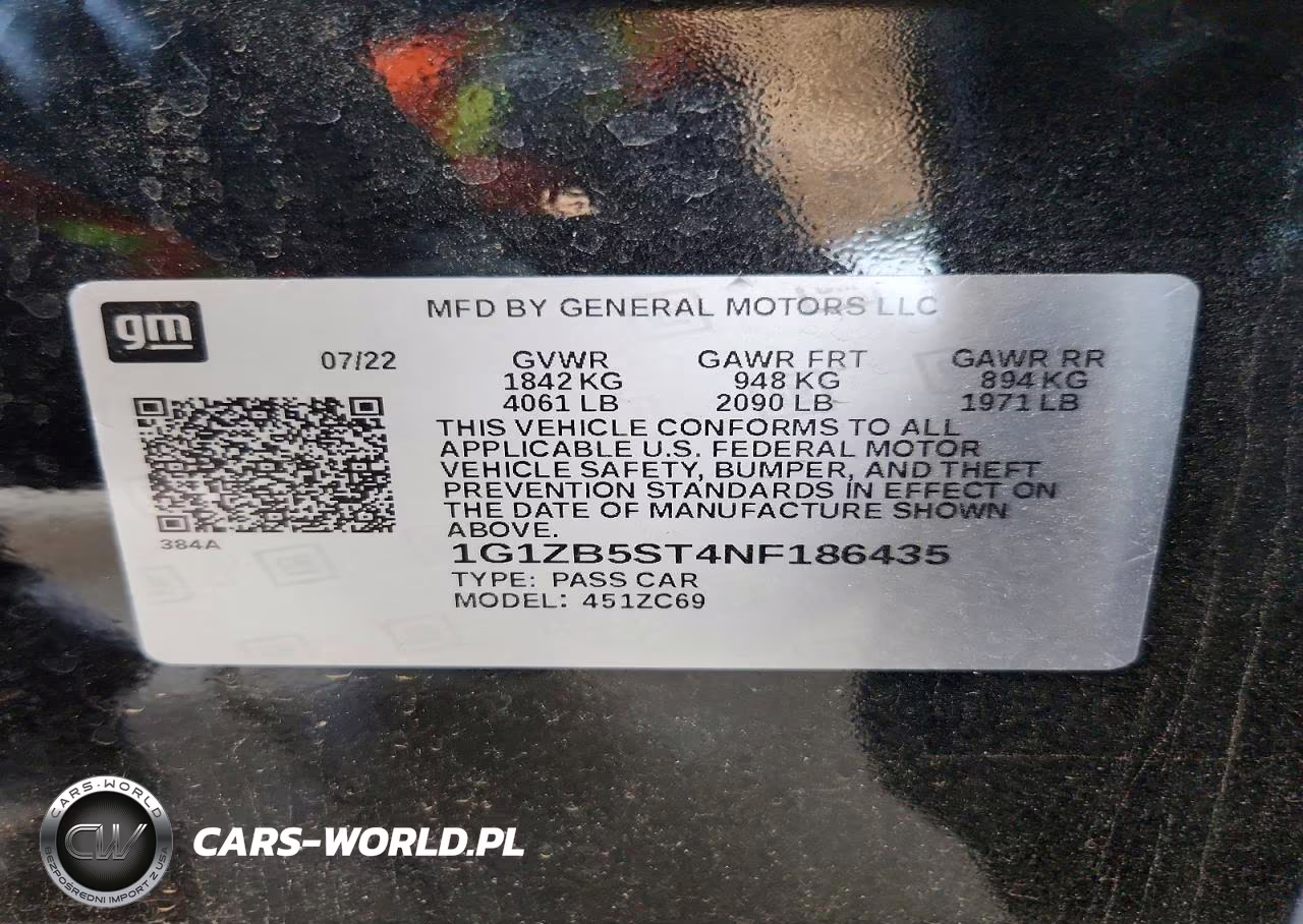 2022 Chevrolet Malibu Ls VIN:1G1ZB5ST4NF186435 - 13