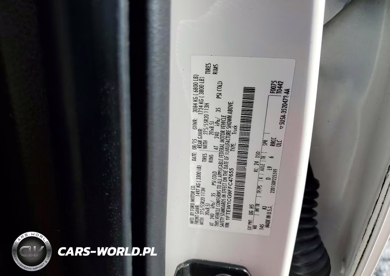 2015 Ford F150 Supercrew VIN:1FTEW1CG9FFC47655 - 13