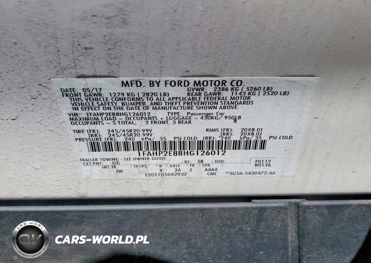 2017 Ford Taurus Sel VIN:1FAHP2E88HG126012 - 12