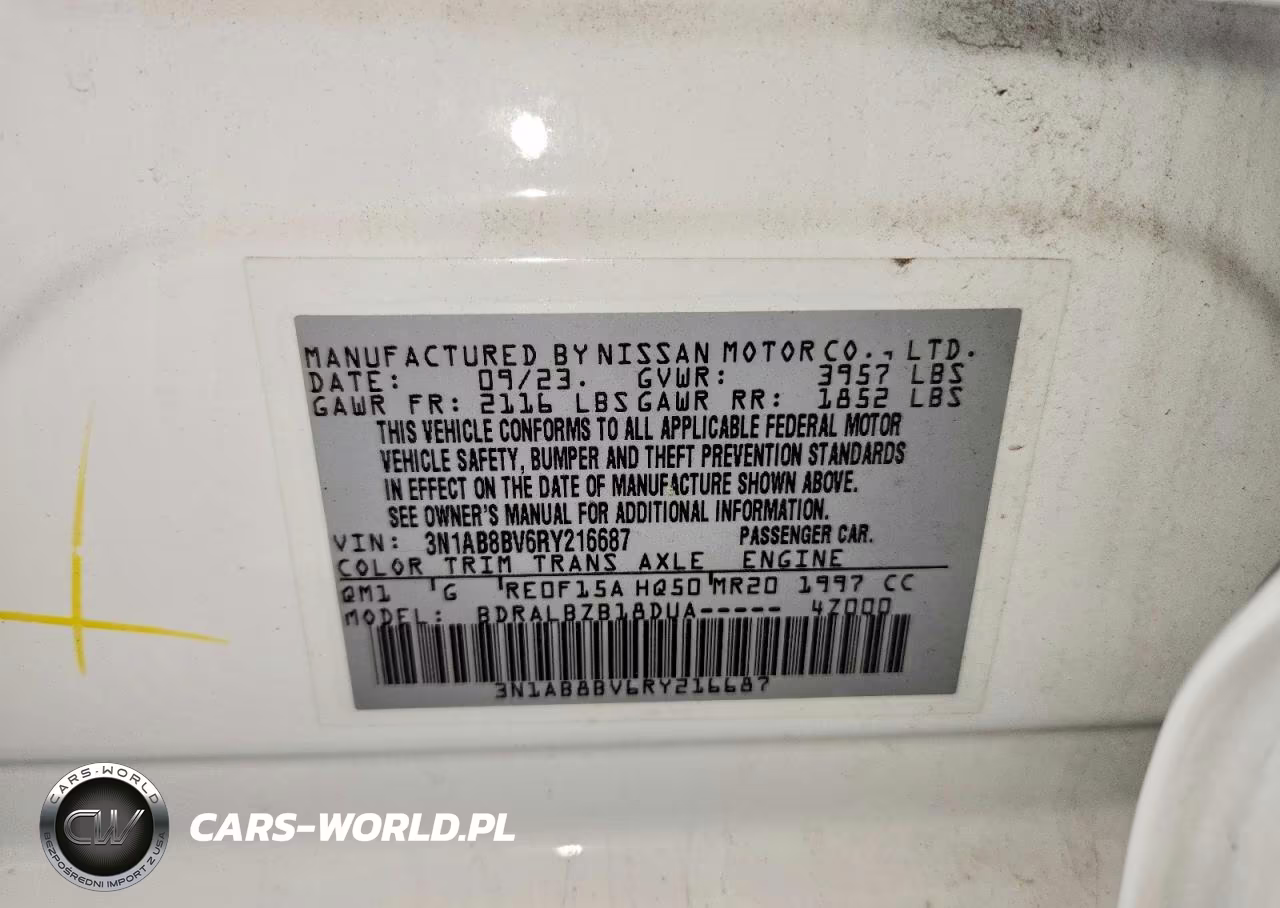 2024 Nissan Sentra S VIN:3N1AB8BV6RY216687 - 12