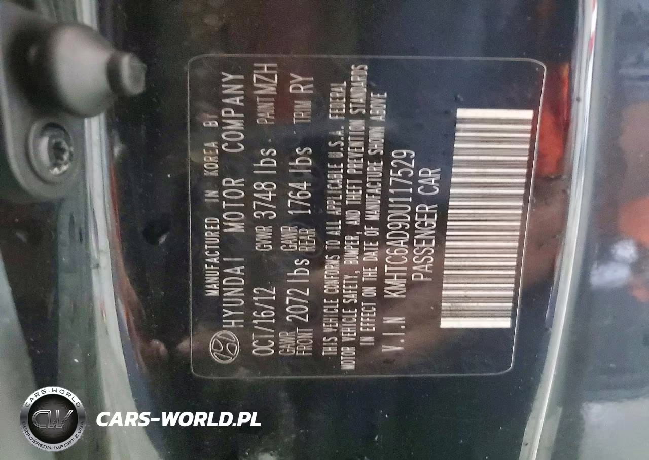 2013 Hyundai Veloster Base VIN:KMHTC6AD9DU117529 - 12