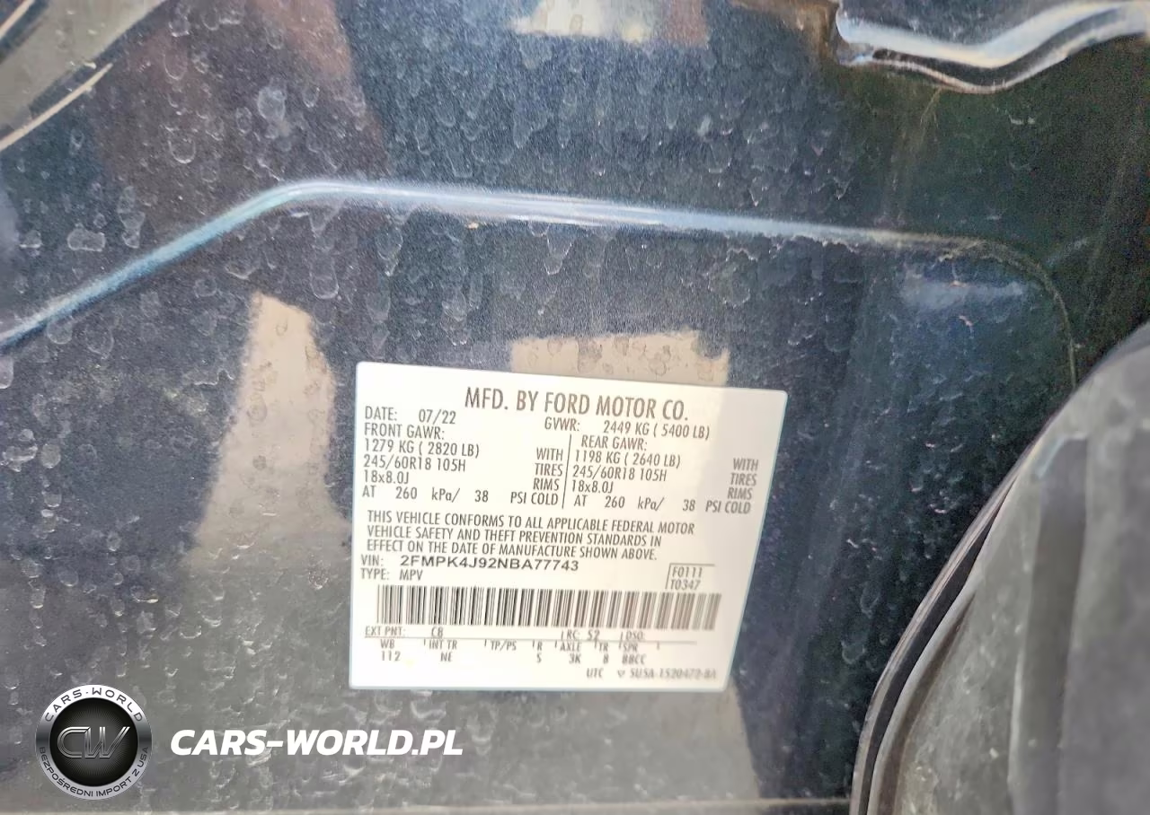 2022 Ford Edge Sel VIN:2FMPK4J92NBA77743 - 13