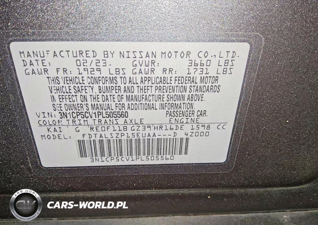 2023 Nissan Kicks Sv VIN:3N1CP5CV1PL505560 - 13