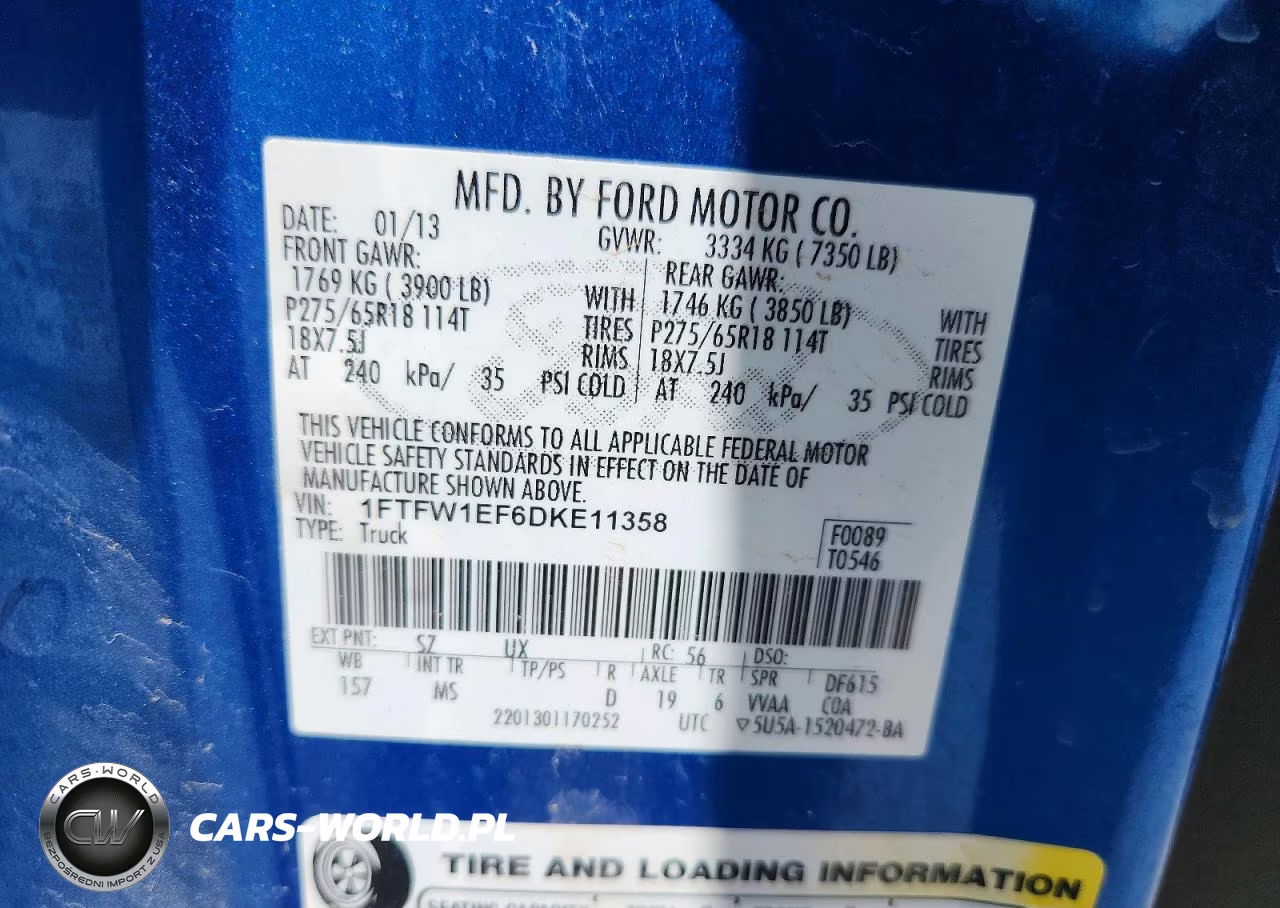 2013 Ford F150 Supercrew VIN:1FTFW1EF6DKE11358 - 12