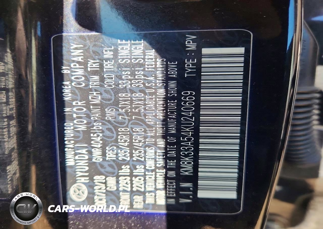 2019 Hyundai Kona Limited VIN:KM8K33A54KU240669 - 13