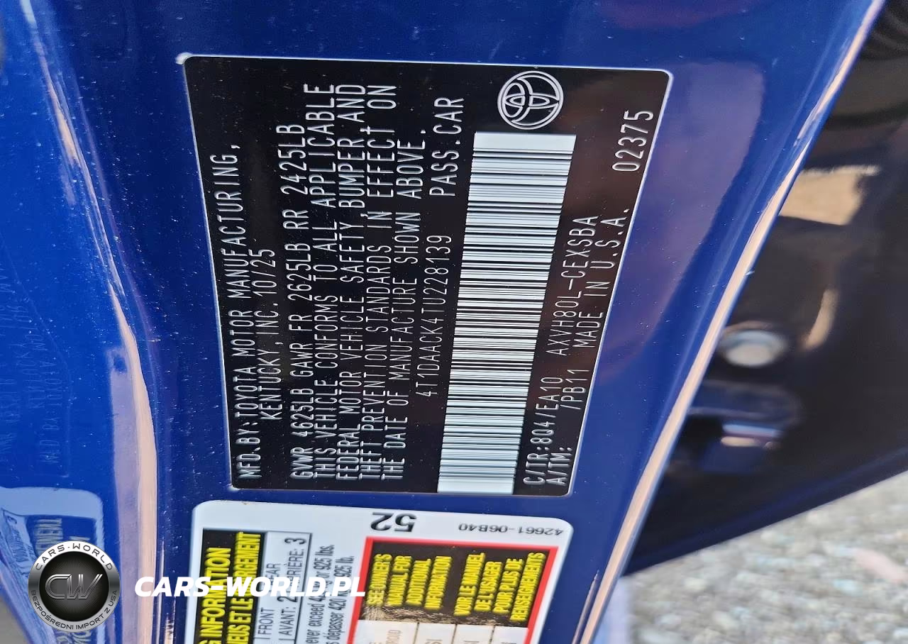 2026 Toyota Camry Se VIN:4T1DAACK4TU228139 - 12