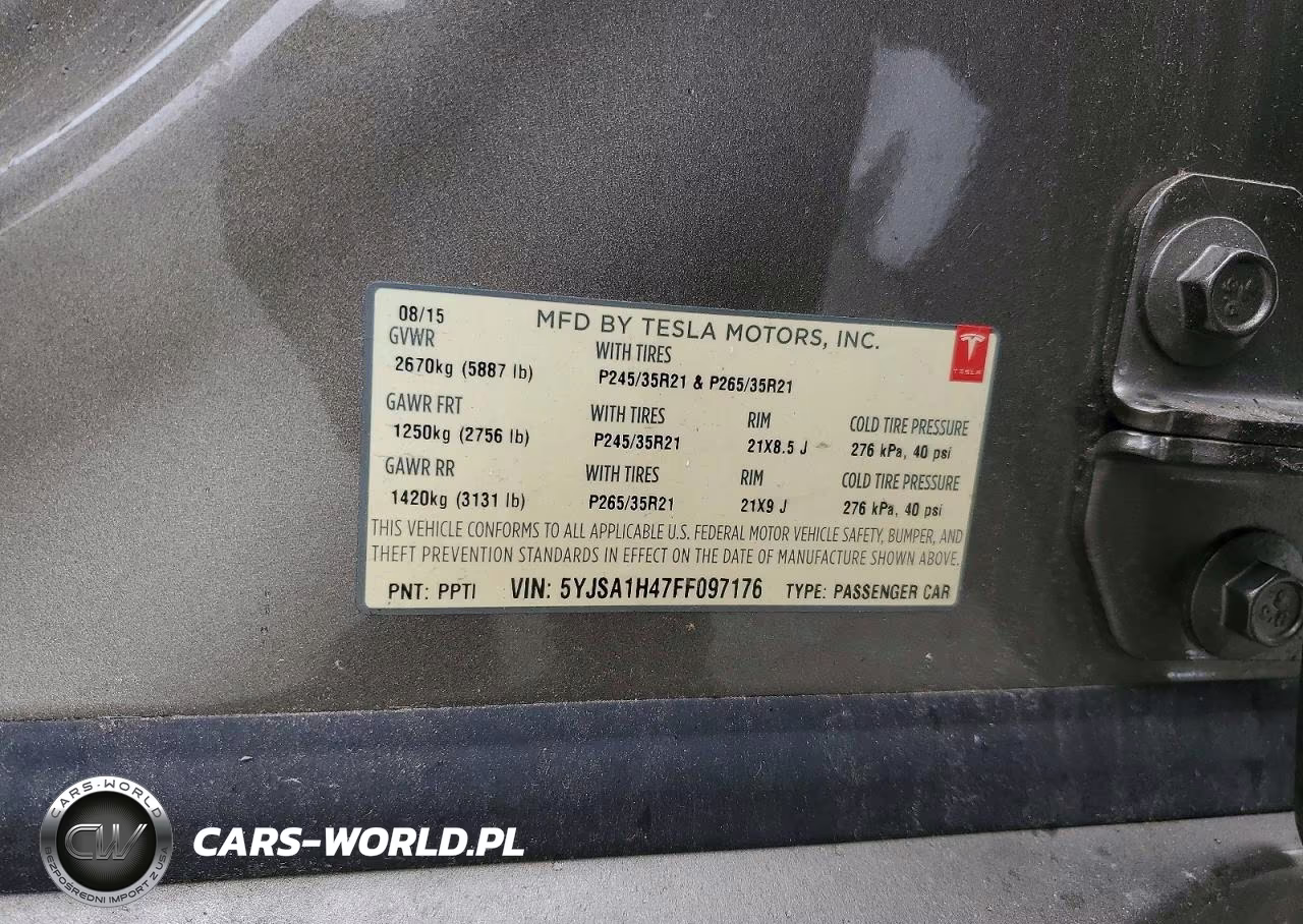 2015 Tesla Model S P85D VIN:5YJSA1H47FF097176 - 12