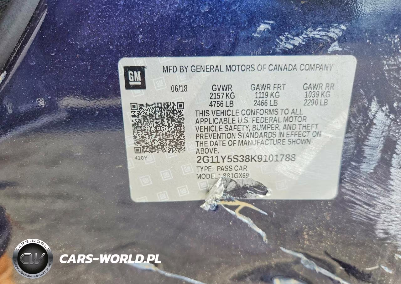 2019 Chevrolet Impala Ls VIN:2G11Y5S38K9101788 - 13