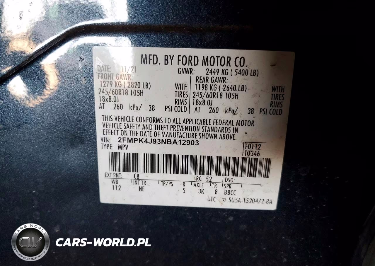 2022 Ford Edge Sel VIN:2FMPK4J93NBA12903 - 12
