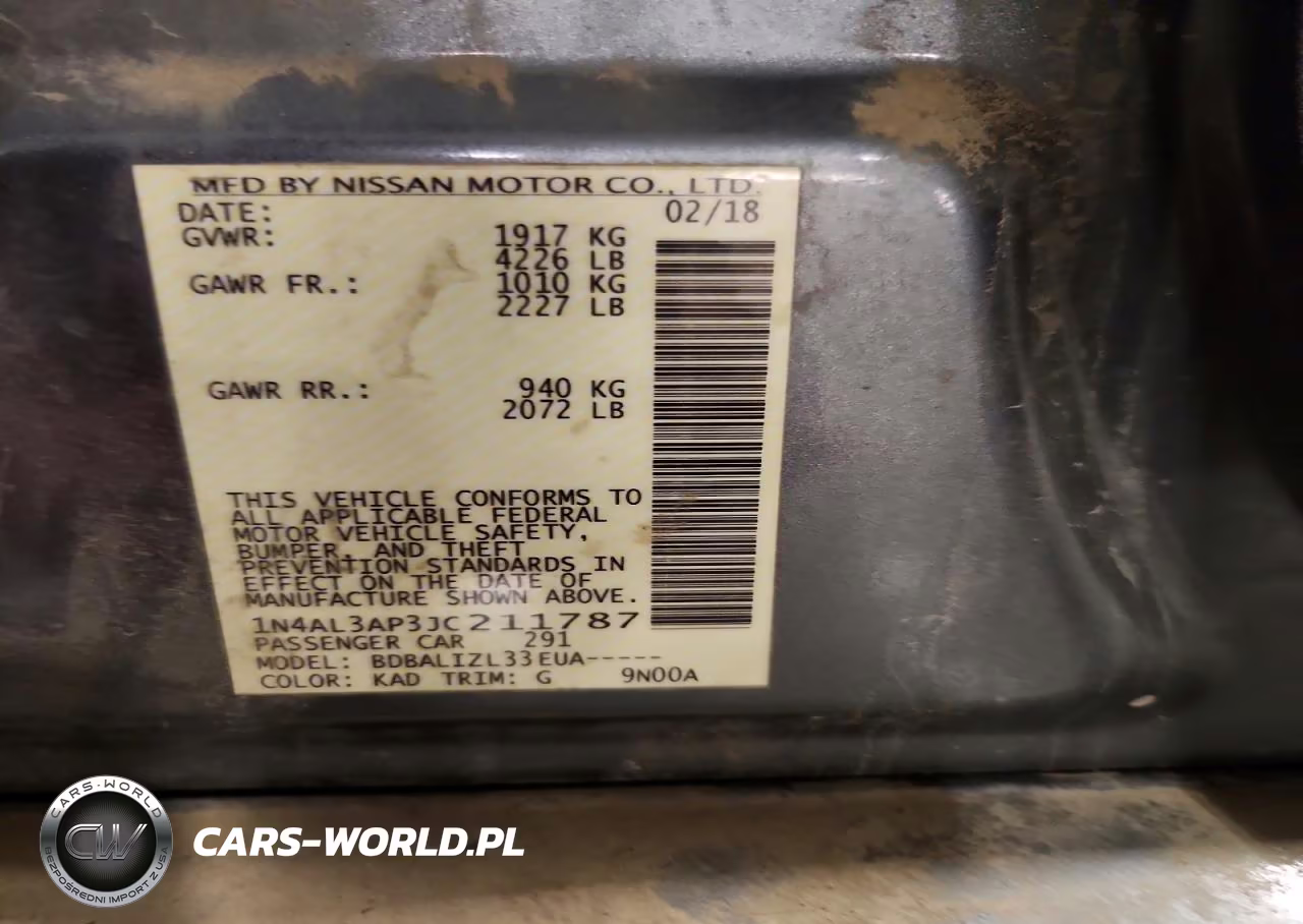 2018 Nissan Altima 2.5 Sv VIN:1N4AL3AP3JC211787 - 12