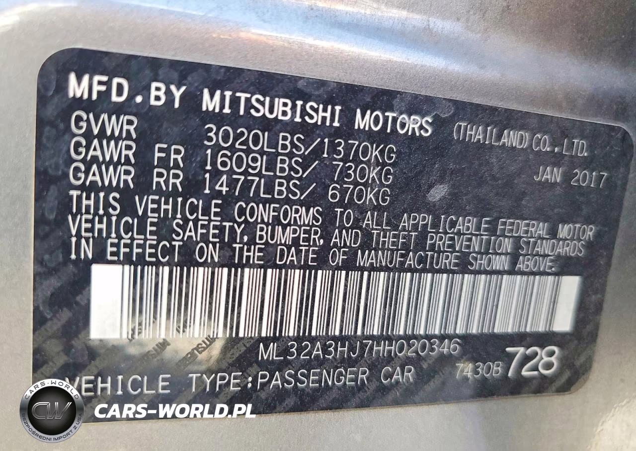 2017 Mitsubishi Mirage Es VIN:ML32A3HJ7HH020346 - 13