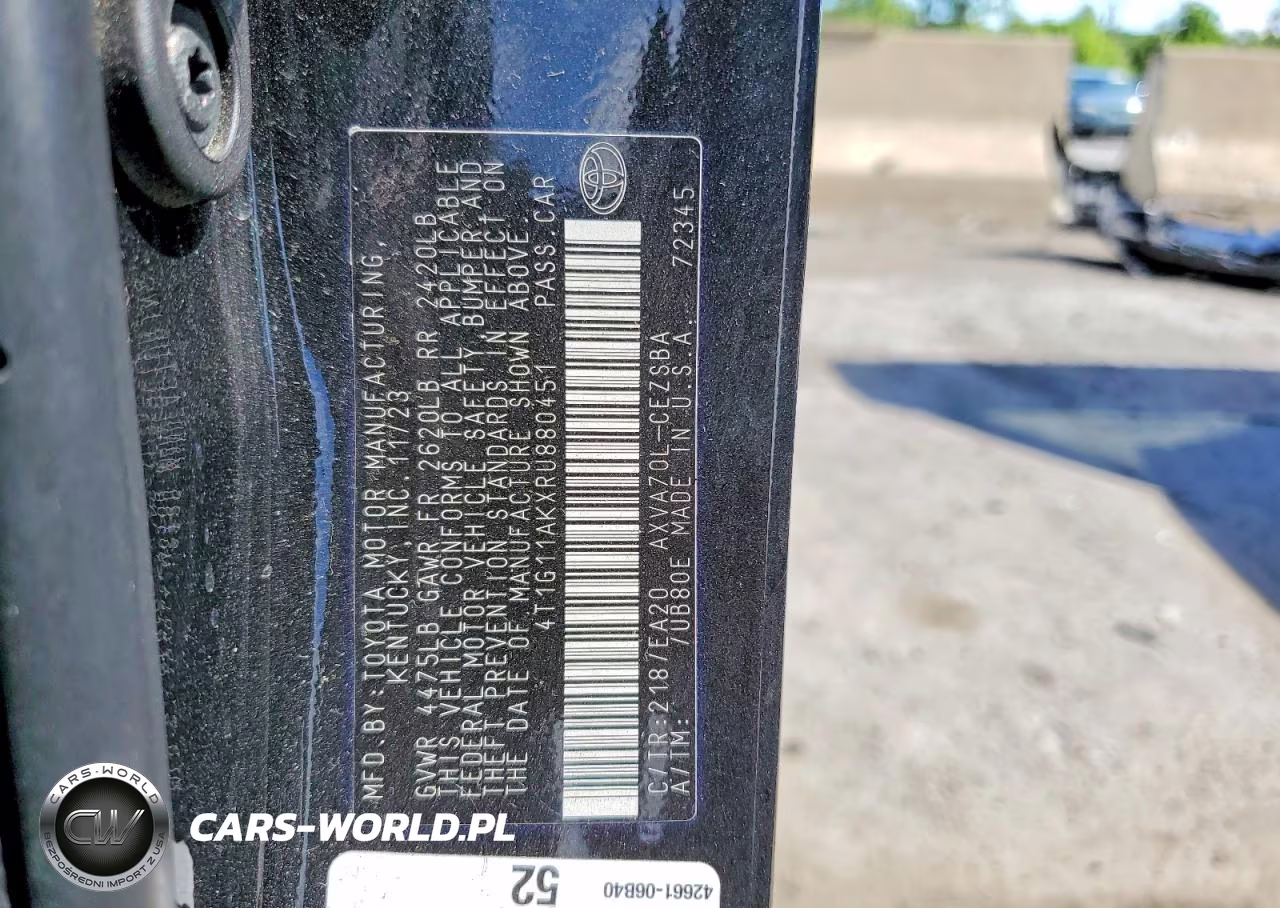 2024 Toyota Camry Se VIN:4T1G11AKXRU880451 - 12