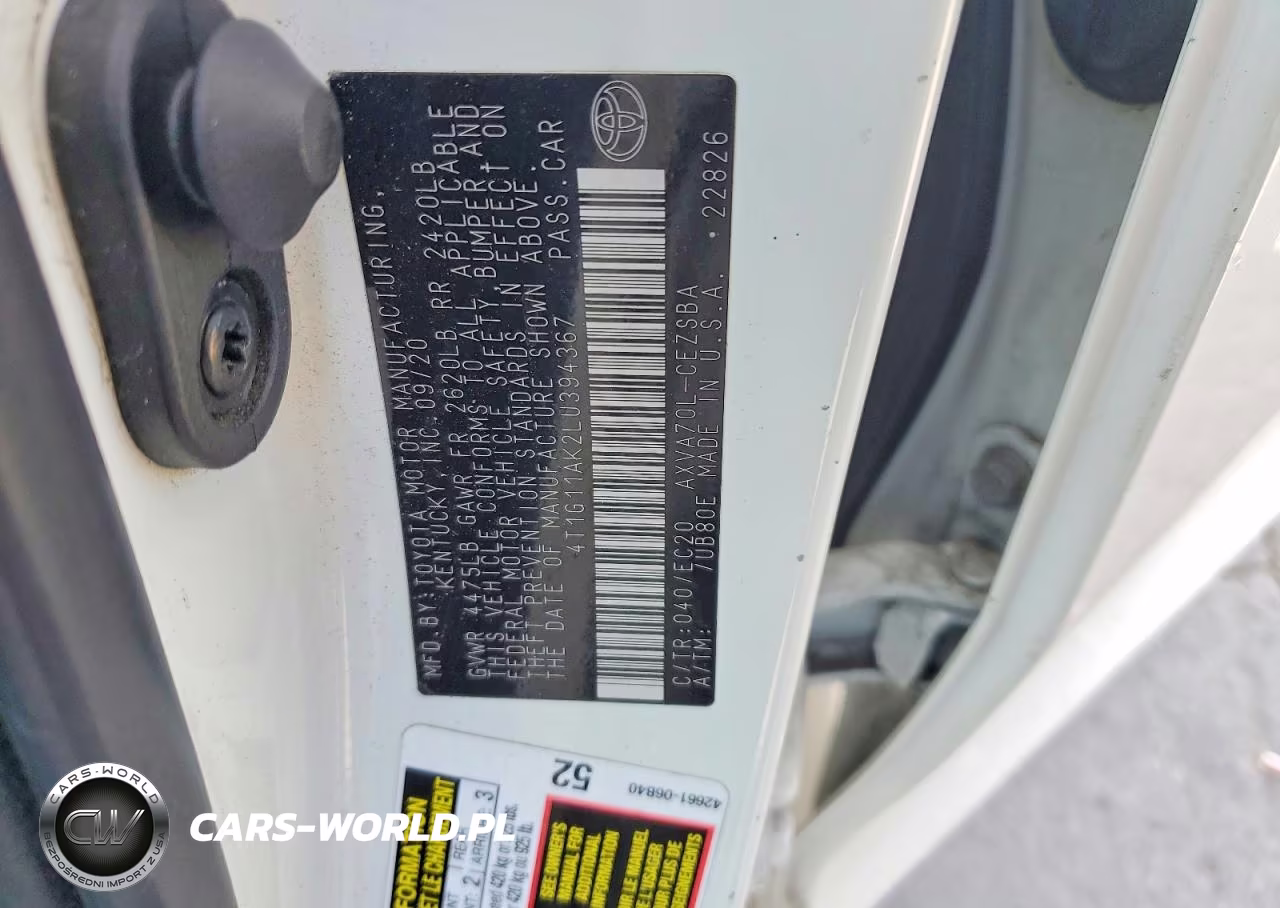 2020 Toyota Camry Se Nightshade VIN:4T1G11AK2LU394367 - 12