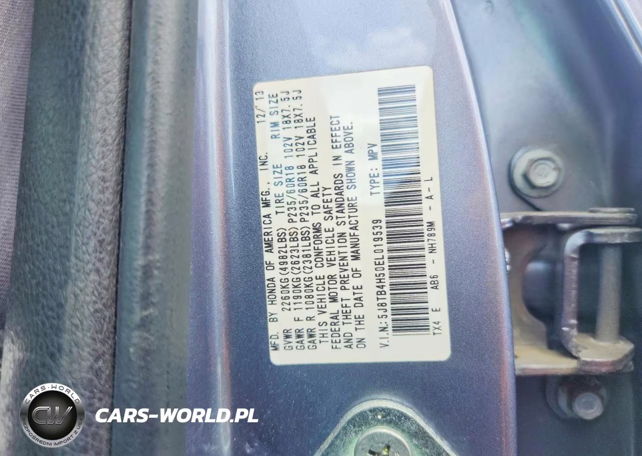 2014 Acura Rdx VIN:5J8TB4H50EL019539 - 13