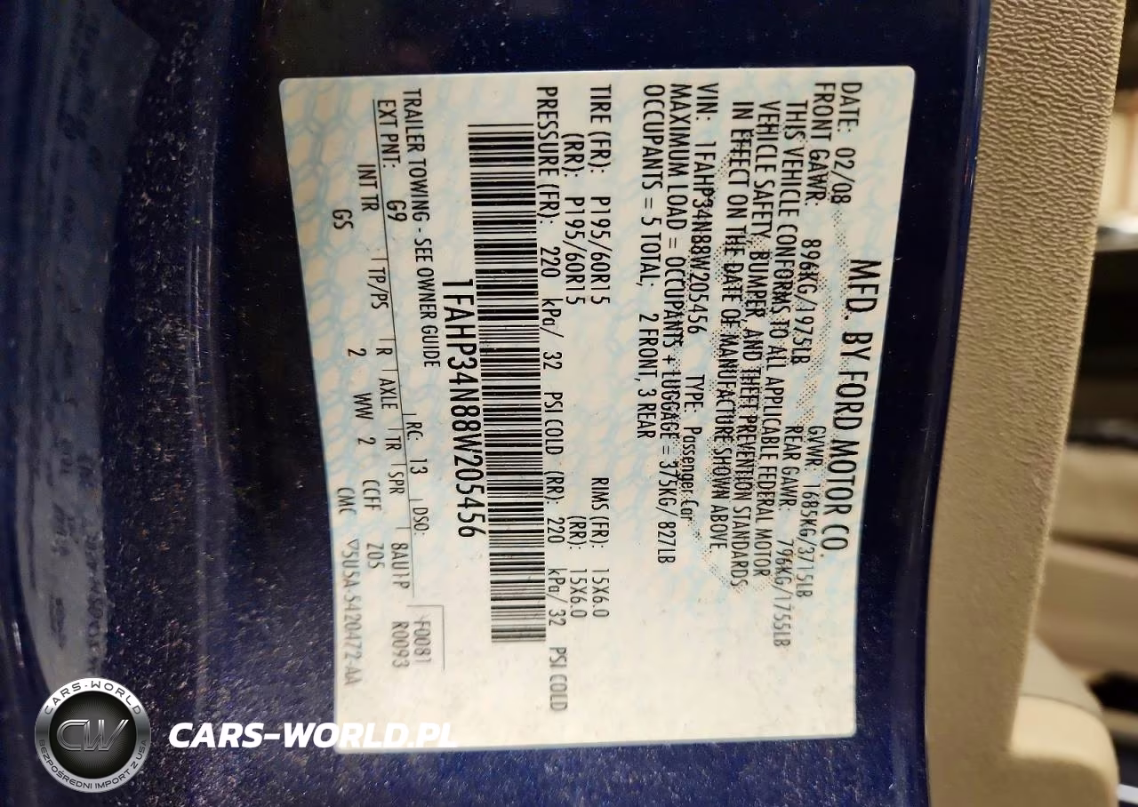 2008 Ford Focus S-Se VIN:1FAHP34N88W205456 - 12