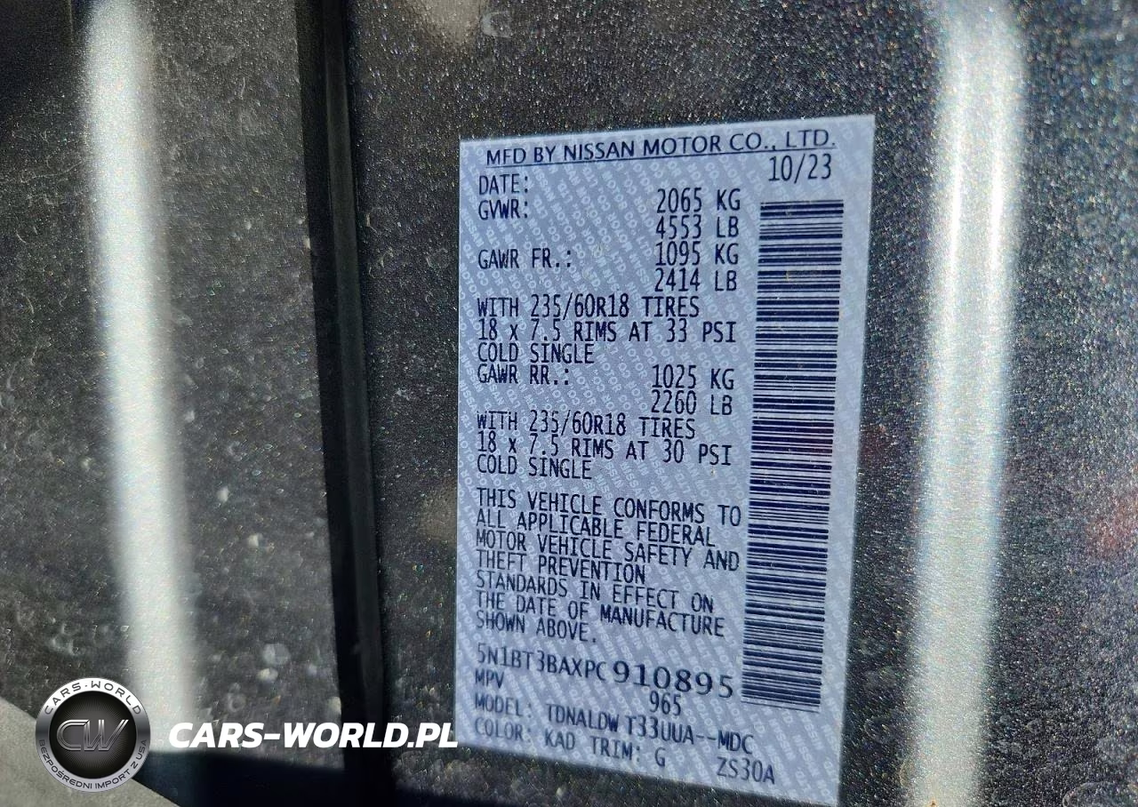 2023 Nissan Rogue Sv VIN:5N1BT3BAXPC910895 - 13