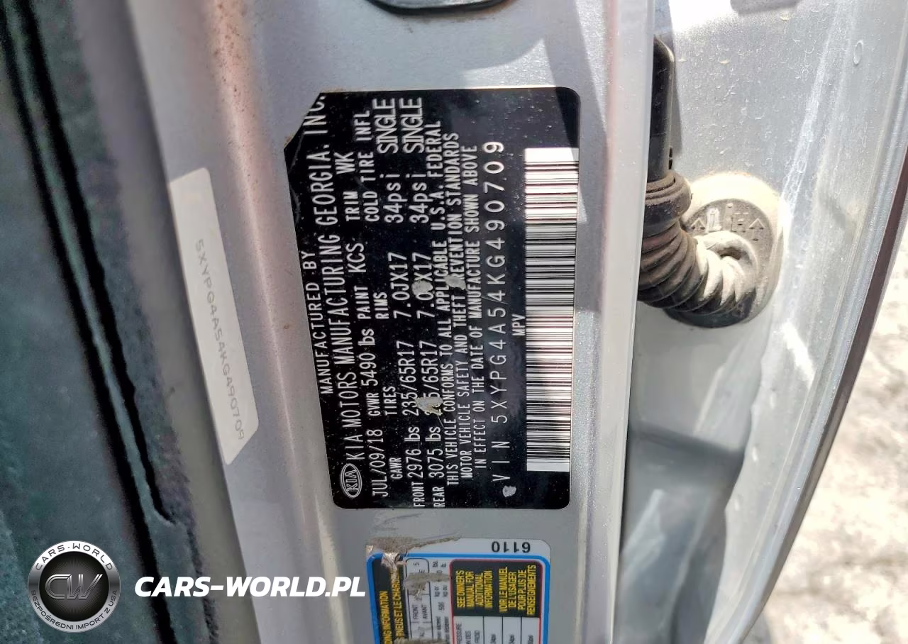 2019 Kia Sorento Lx V6 VIN:5XYPG4A54KG490709 - 13