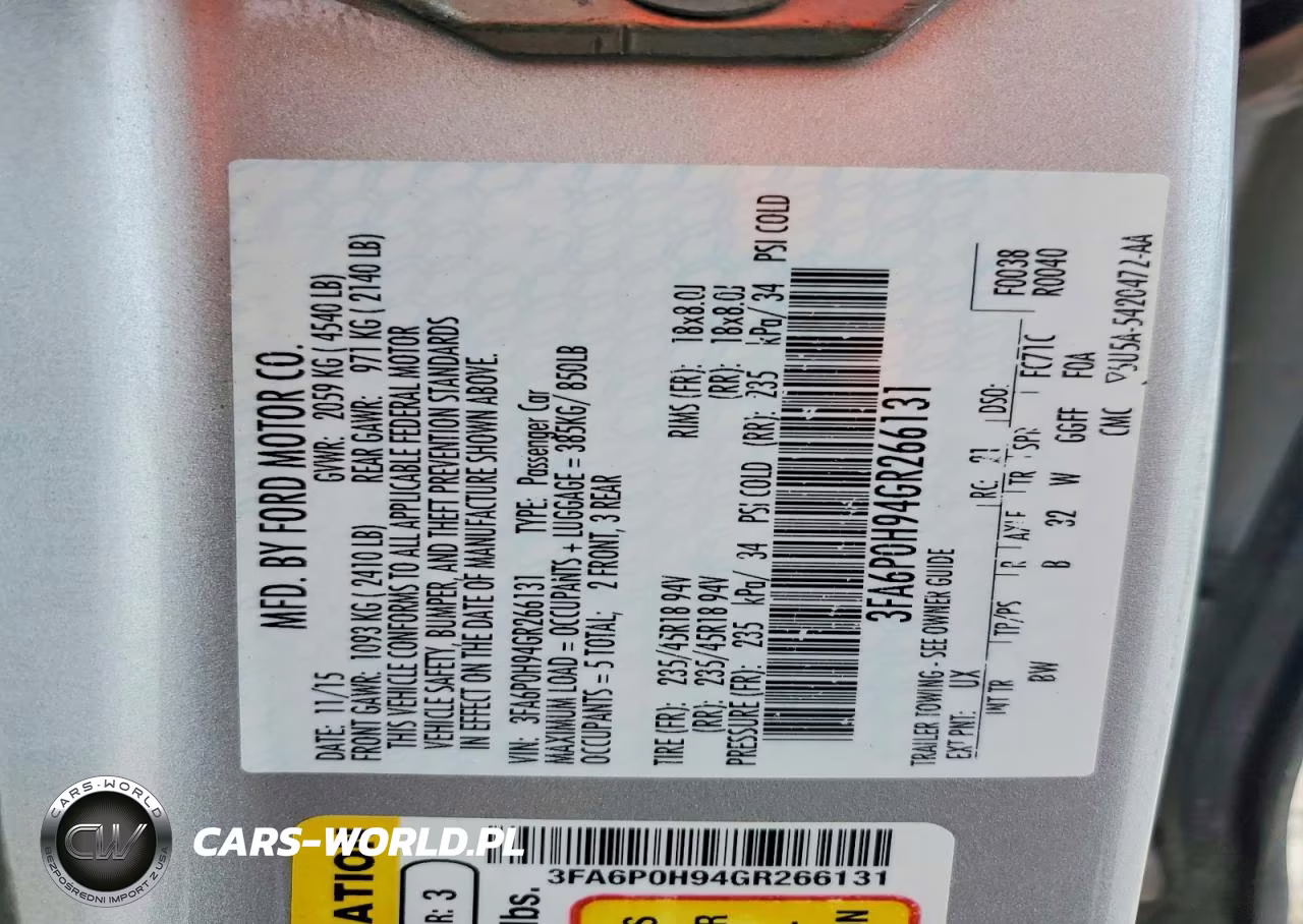 2016 Ford Fusion Se VIN:3FA6P0H94GR266131 - 13