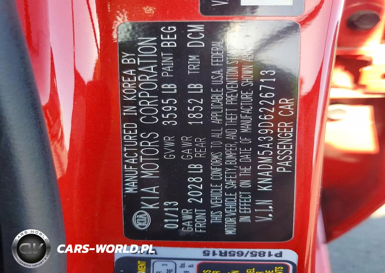 2013 Kia Rio Lx VIN:KNADM5A39D6226713 - 12