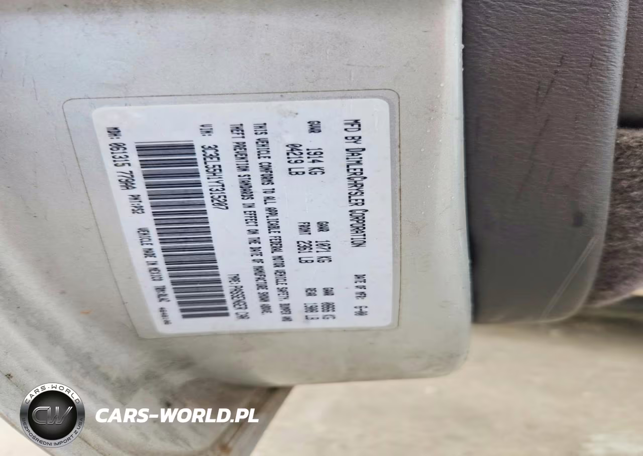 2000 Chrysler Sebring Jxi VIN:3C3EL55H1YT315207 - 12