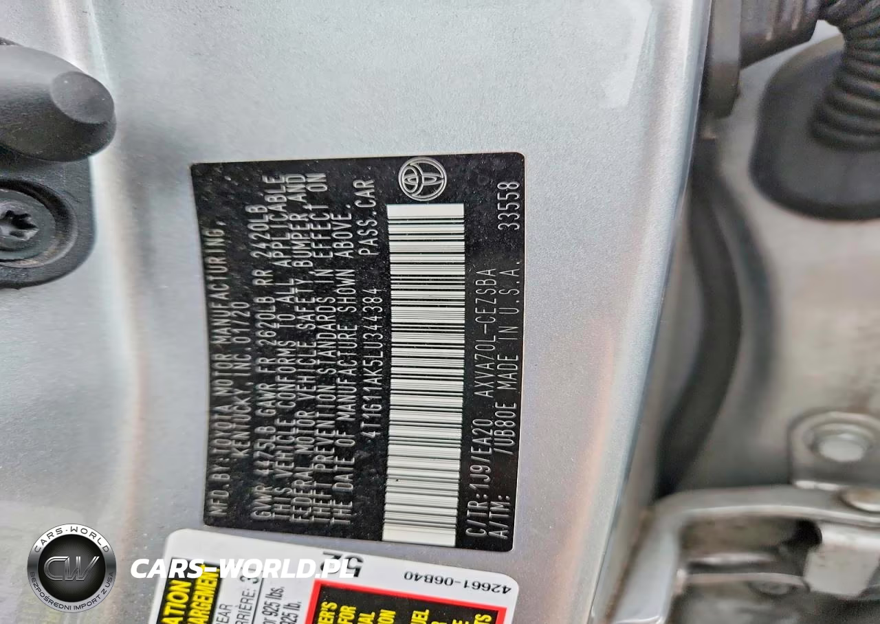 2020 Toyota Camry Se VIN:4T1G11AK5LU344384 - 12
