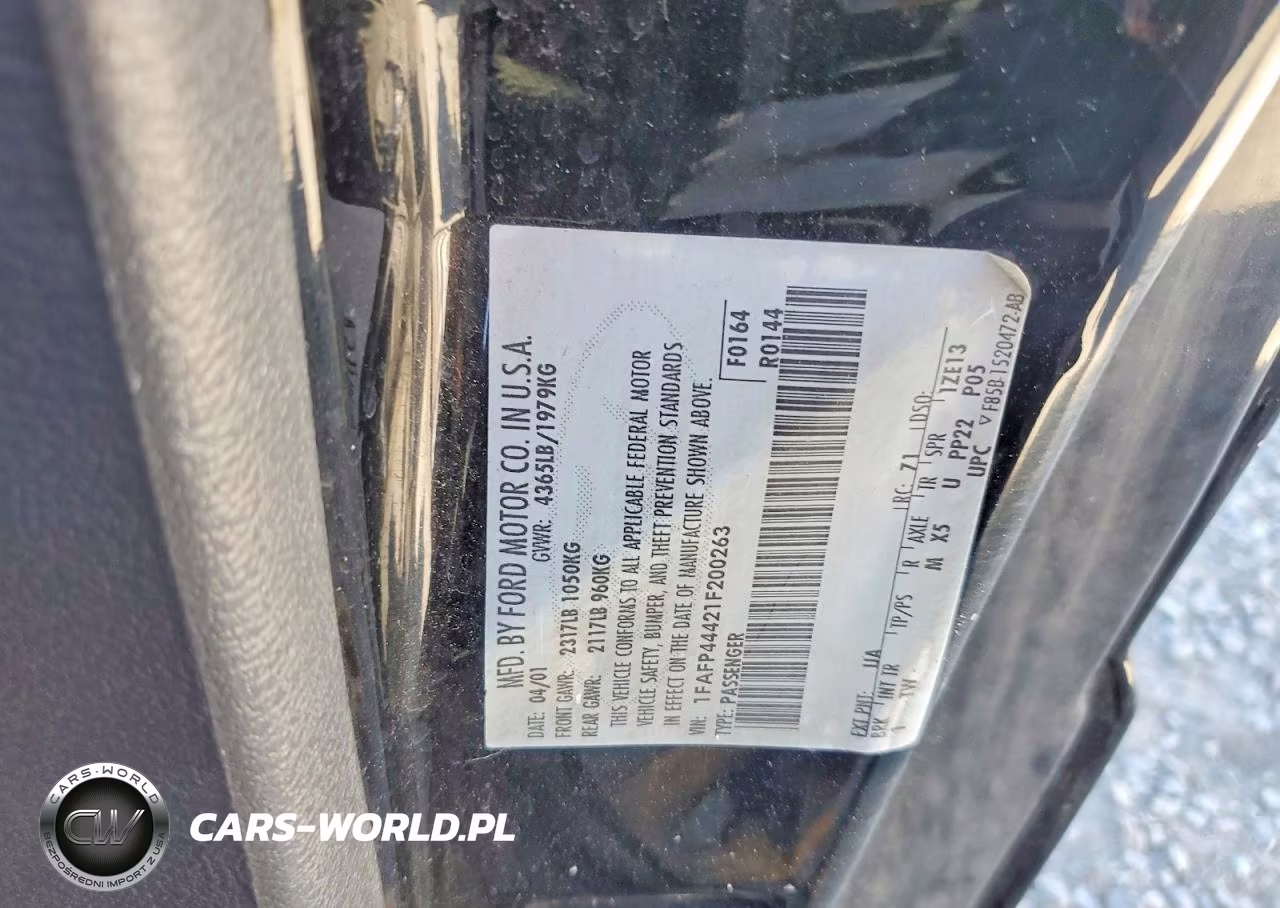 2001 Ford Mustang VIN:1FAFP44421F200263 - 12