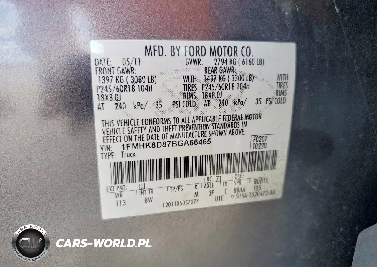 2011 Ford Explorer Xlt VIN:1FMHK8D87BGA66465 - 13