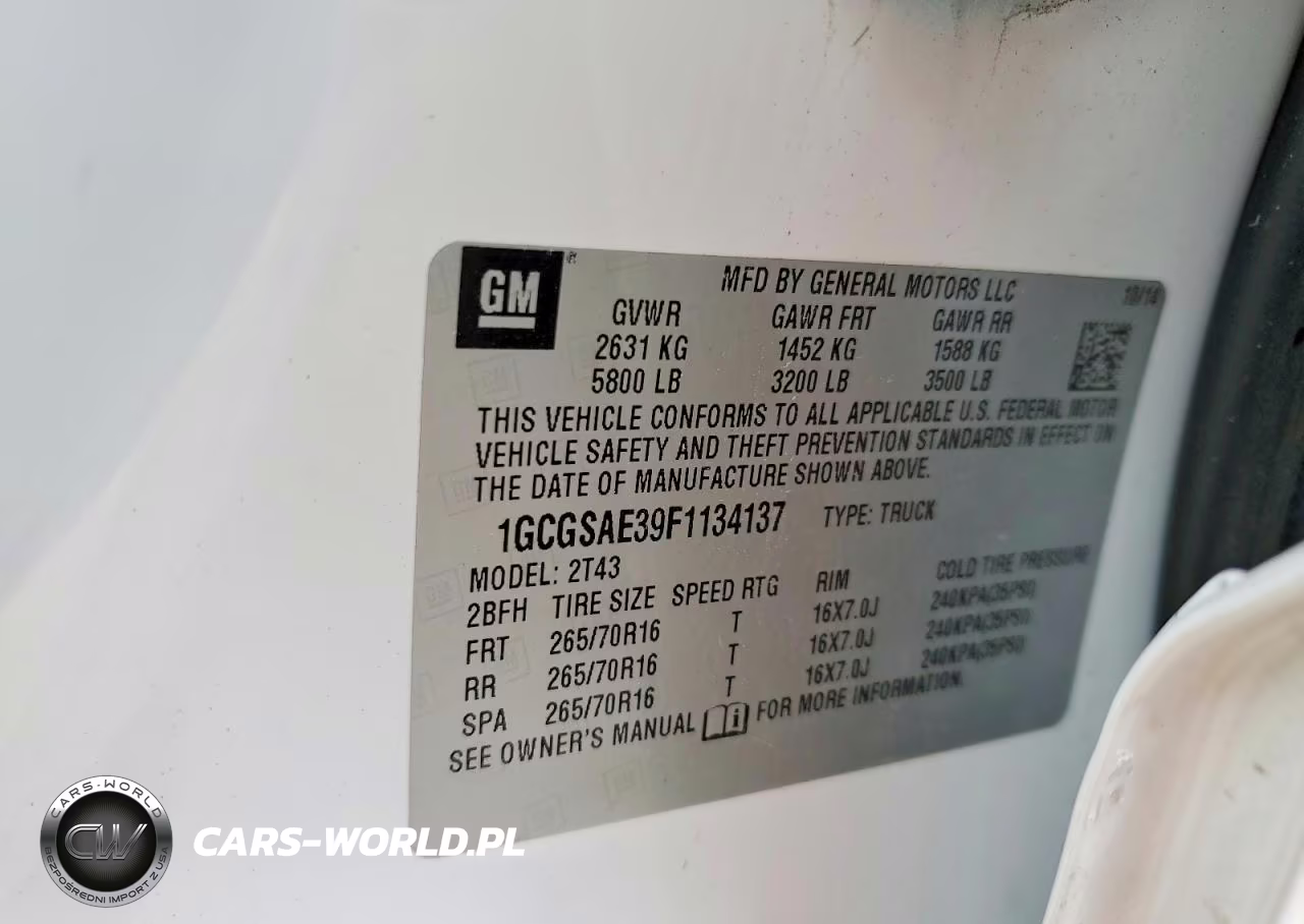 2015 Chevrolet Colorado VIN:1GCGSAE39F1134137 - 12