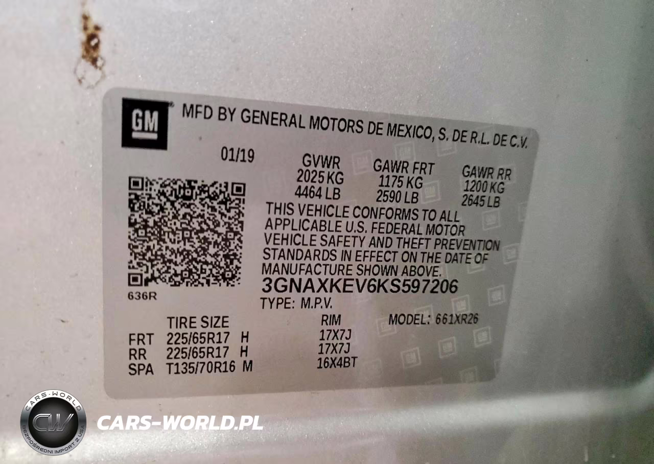 2019 Chevrolet Equinox Lt VIN:3GNAXKEV6KS597206 - 13