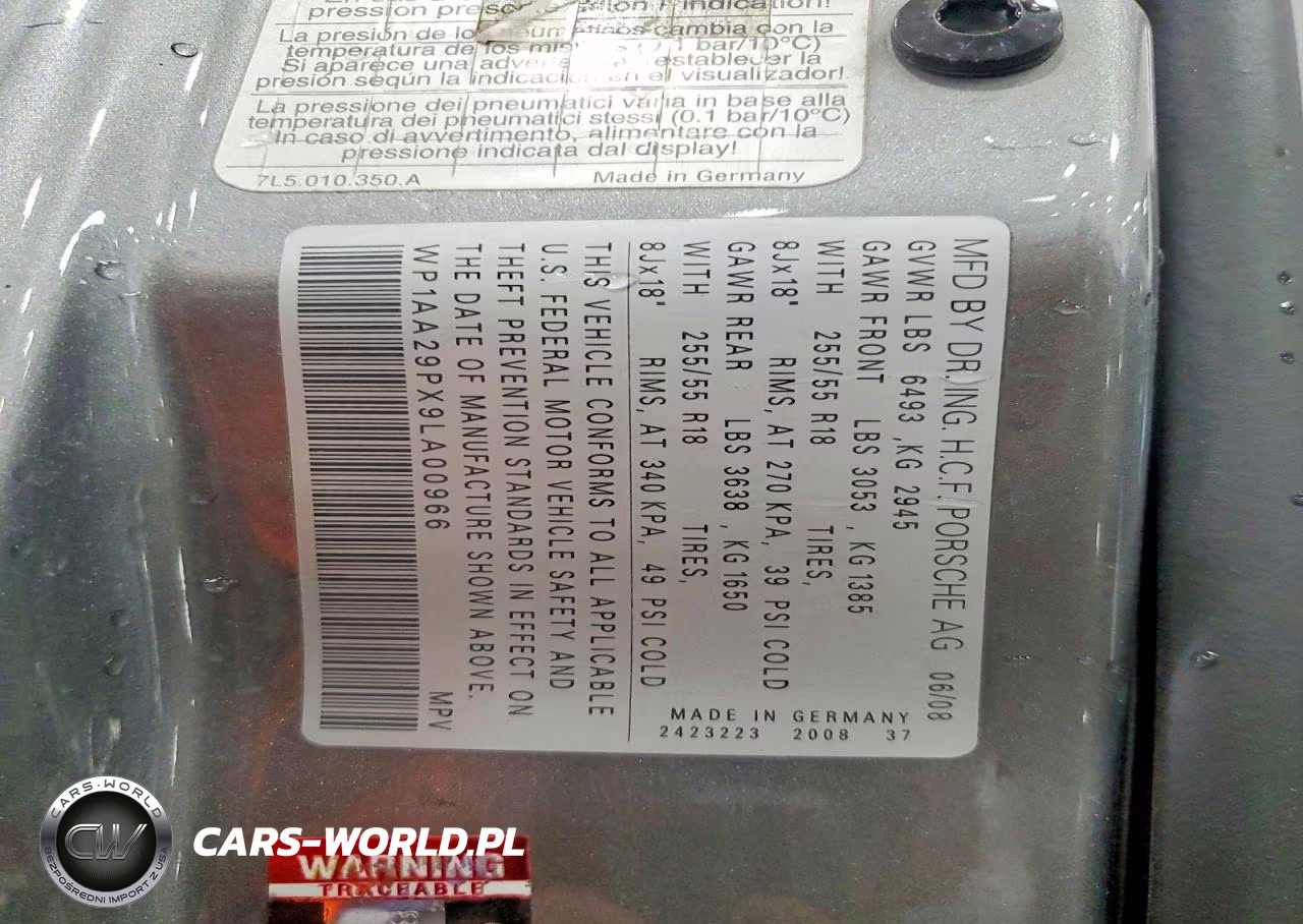 2009 Porsche Cayenne VIN:WP1AA29PX9LA00966 - 12