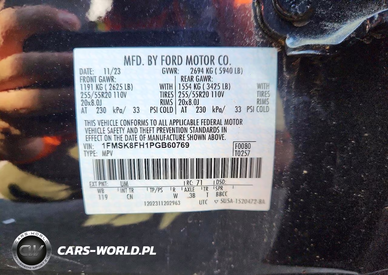 2023 Ford Explorer Limited VIN:1FMSK8FH1PGB60769 - 14